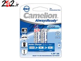 پک 2 عددی باتری قلمی شارژی 2500میلی آمپر 1.2 ولت برند کاملیون | CAMELION 1.2V AA 2500M    