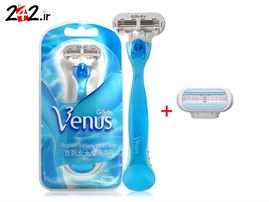 دستگاه ژیلت ونوس زنانهGillette venus اورژینال ،شامل دو عدد تیغ یدک