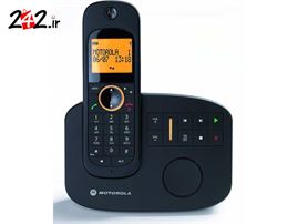 تلفن بیسیم موتورولا MOTOROLA D1011  دارای منشی تلفنی با  قابلیت ضبط پیام تا 60 دقیقه و نور