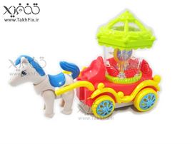 اسباب بازی اسب کالسکه دار،سرگرمی مناسب برای کودکان 2 تا 5 سال