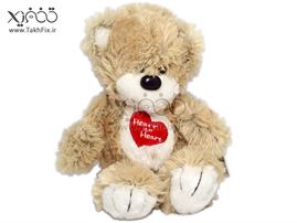 عروسک پلیشی خرس شکم قلبی کرم Teddy Bear Museum Cream