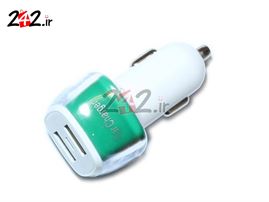 شارژ فندکی 2 پورت 2.1 و 1 آمپر برند کار شارژر | CAR CHARGER 