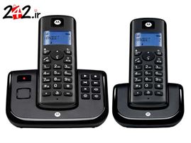 تلفن بیسیم موتورولا MOTOROLA T212 با دو گوشی بیسیم دارای منشی تلفنی با قابلیت ضبط 12 دقیقه