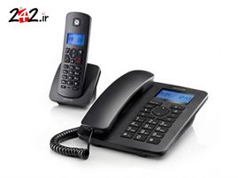 تلفن رو میزی  به همراه یک گوشی بیسیم موتورولا MOTOROLA C4201 COMBO  با قابلیت انتقال تماس 