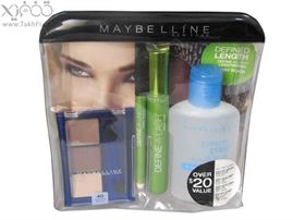 ست آرایشی اورجینال Maybelline شامل خط چشم ، ریمل ، سایه 3 رنگ و آرایش پاک کن محصول آمریکا