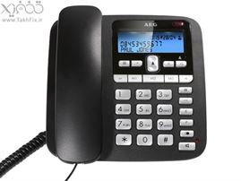 تلفن رومیزی آی گ مدل AEG Voxtel C110 دارای آیفون، 10 شمار گیر سریع و ثبت 8 تماس آخر با نور