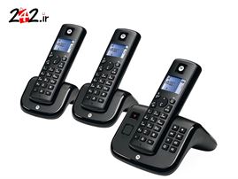 تلفن بیسیم موتورولا MOTOROLA T213 با سه گوشی بیسیم دارای منشی تلفنی با قابلیت ضبط 12 دقیقه