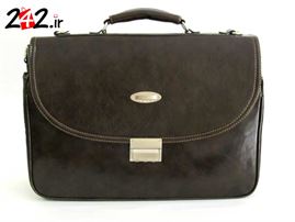 کیف دستی چرمی قهوه ای دیپلمات Diplomat Leather bag brown