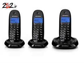 تلفن بیسیم موتورولا MOTOROLA C1213 با سه گوشی بیسیم ،دارای منشی تلفنی با قابلیت ضبط پیغام 