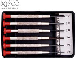 پیچ گوشتی ساعتی 6 سایز جیتک استیل مدل Jetech