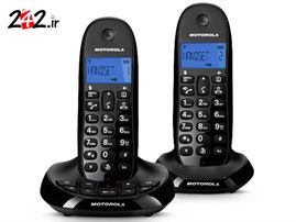 تلفن بیسیم موتورولا MOTOROLA C1212 با دو گوشی بیسیم،دارای منشی تلفنی با قابلیت ضبط پیغام ت