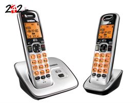 تلفن بیسیم یونیدن مدل Uniden D1760-2W با دو گوشی بی سیم و تکنولوژی DECT 6 و آیفون + یکسال گارانتی 