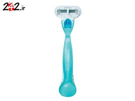 دستگاه Gillette venus زنانه به همراه 4 تیغ اضافی شامل نوارهای مرطوب حاوی آلورا و ویتامین E