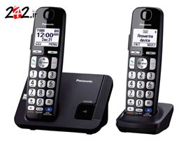 تلفن بیسیم پاناسونیک مدل | Panasonic KX-TGE212B با دو گوشی بی سیم 