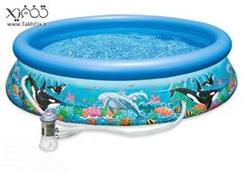 استخر بادی آکواریومی ایزی ست اینتکس Intex Easy Set Pool with Filter Pump 28126  