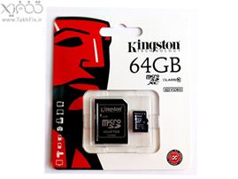 حافظه مموری کارت میکرو اس دی کینگستون 64 گیگابایت کلاس 10 | Kingston Digital microSD Class
